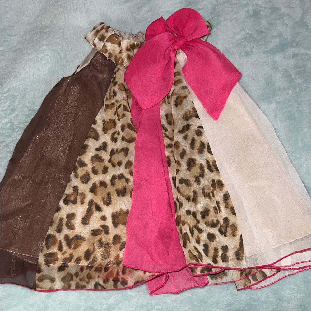 Bonnie Baby Pink and Leopard Print Dress
